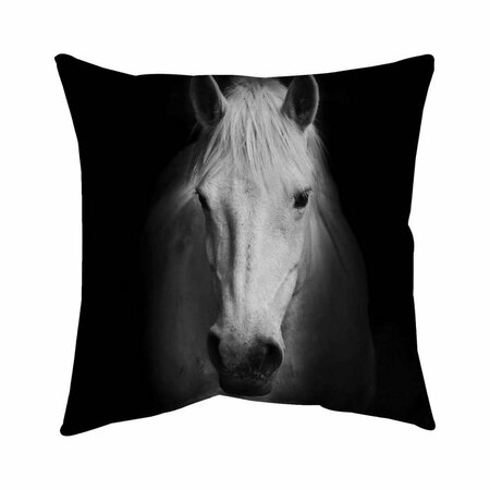 FONDO 26 x 26 in. Monochrome Horse-Double Sided Print Indoor Pillow FO2794689